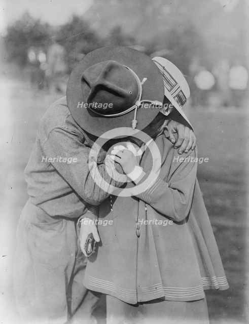 Pittsburgh soldier's good - by, between c1915 and c1920. Creator: Bain News Service.