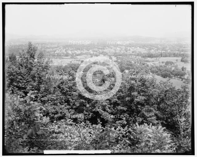 Pittsfield and Greylock Mountain from the country club, Mass., between 1900 and 1915. Creator: Unknown.