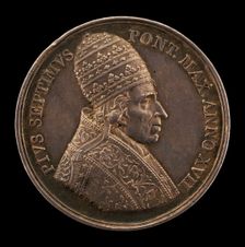 Pius VII (Barnaba Chiaramonti, 1742-1823), Pope 1800 [obverse], 1816. Creator: Henri François Brandt