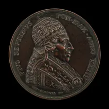 Pius VII (Barnaba Chiaramonti, 1742-1823), Pope 1800 [obverse], 1822/1823. Creator: Giuseppe Cerbara
