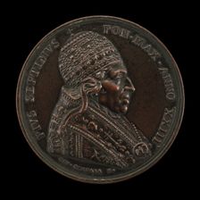Pius VII (Barnaba Chiaramonti, 1742-1823), Pope 1800 [obverse], 1822/1823. Creator: Giuseppe Cerbara