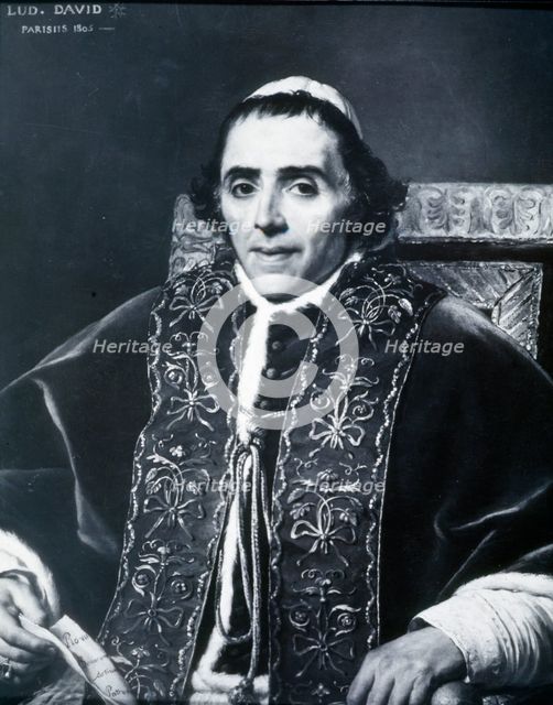 Pius VII, secular name Barnaba Niccolò Maria Luigi Chiaramonti (1742 - 1823), Pope from 1800 to 1823 Creator: Unknown.