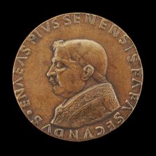 Pius II (Aeneas Silvius Piccolomini, 1405-1464), Pope 1458 [obverse]. Creator: Andrea Guacialoti