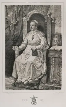 Pius IX, (1792-1878), Italian pope (1846-1878), 1852. Creator: Julio Donón