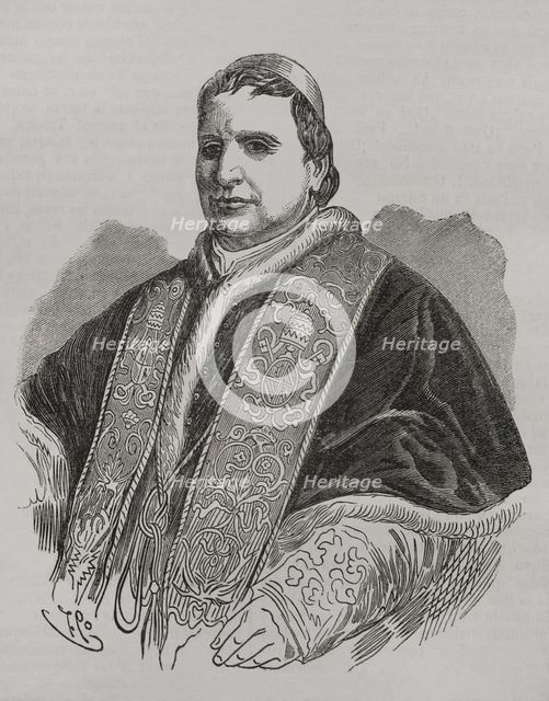 Pius IX, (1792-1878), Italian pope (1846-1878), born Giovanni Maria Mastai Ferretti, 1871.  Creator: Unknown.