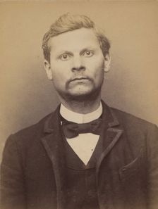 Pivat. Georges, Léopold. 34 ans, né à Vauxcié (Aisne). Tailleur d'habits. Anarchiste. 9/3/94., 1894. Creator: Alphonse Bertillon