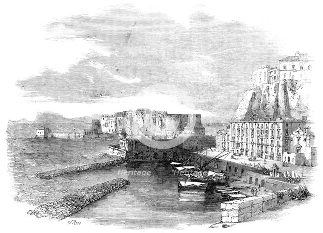 Pizzofalcone and Castello dell'Uovo, at Naples, 1857. Creator: Unknown.
