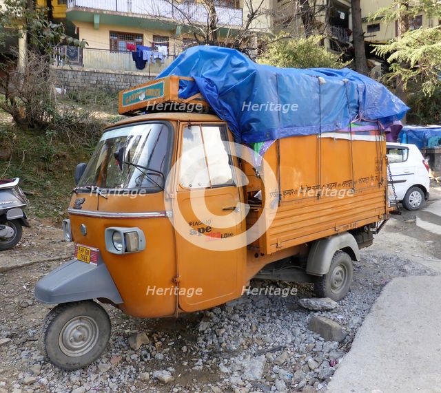Piaggio Tuktuk with load in India 2017. Creator: Unknown.