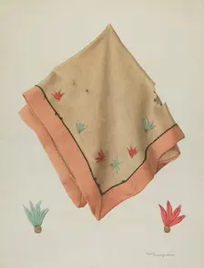 Piano Cover, c. 1940. Creator: Carl Buergerniss