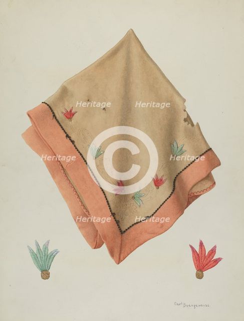 Piano Cover, c. 1940. Creator: Carl Buergerniss.