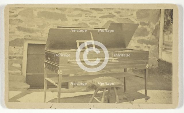 Piano at Washington's Headquarters (Newburgh, New York) ,19th century.  Creator: Remillard.