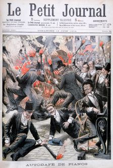 Piano burning, United States, 1904