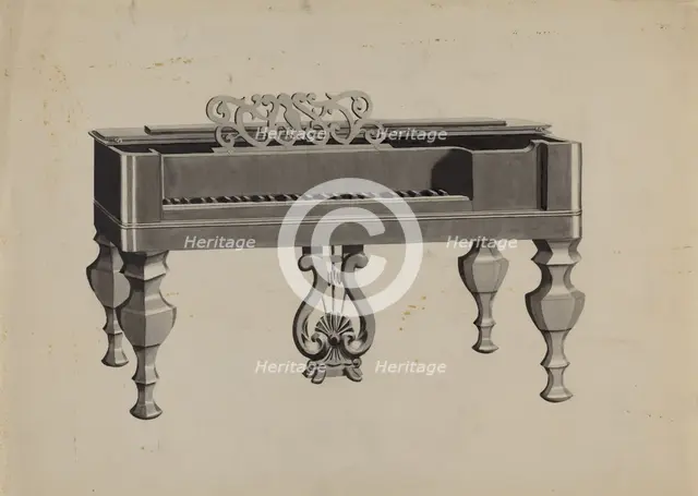 Piano, c. 1936. Creator: Dorothy Posten.
