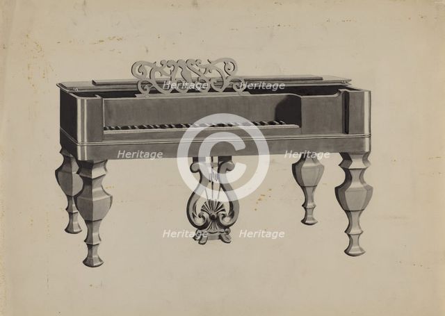 Piano, c. 1936. Creator: Dorothy Posten.