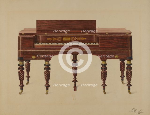 Piano, c. 1936. Creator: Ferdinand Cartier.
