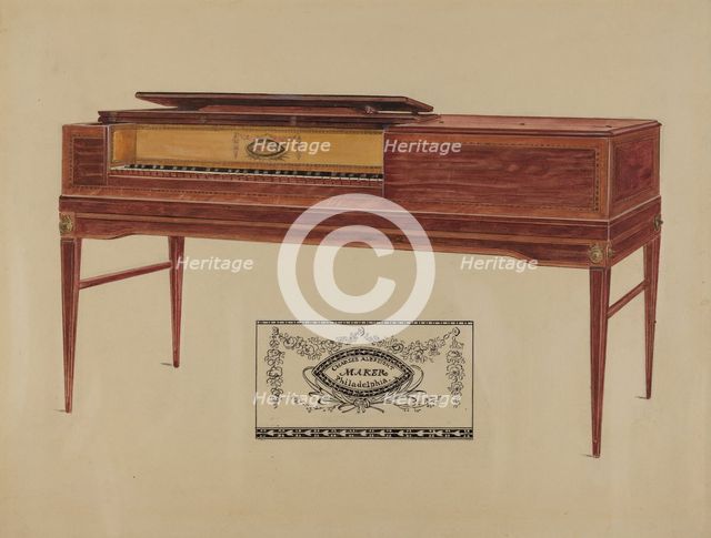 Piano, c. 1936. Creator: Florence Choate.