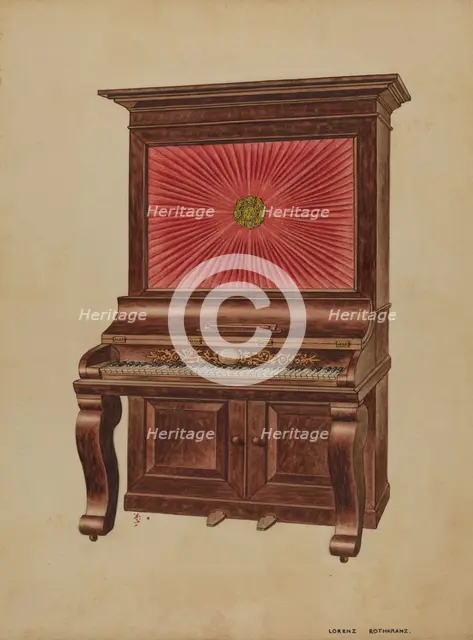 Piano, c. 1936. Creator: Lorenz Rothkrantz.