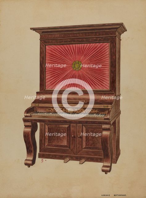 Piano, c. 1936. Creator: Lorenz Rothkrantz.