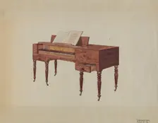 Piano, c. 1939. Creator: Virginia Kennady