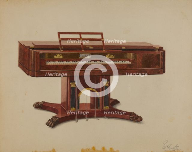 Piano Forte, c. 1936. Creator: Ferdinand Cartier.