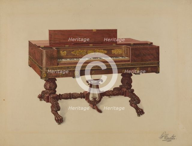 Piano Forte, c. 1936. Creator: Ferdinand Cartier.