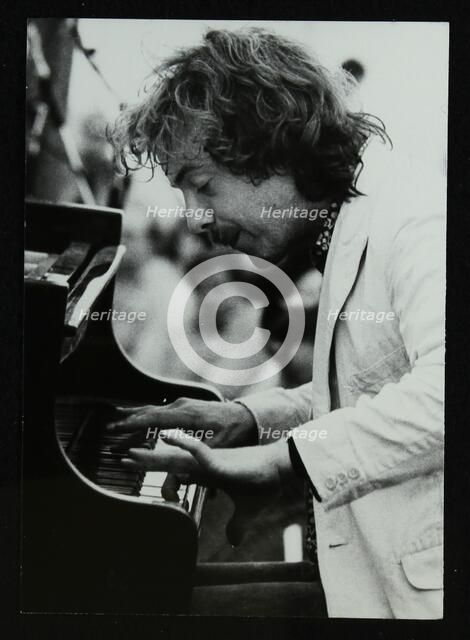 Pianist Veryan Weston playing at Bracknell, Berkshire, 1983. Artist: Denis Williams