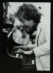 Pianist Veryan Weston playing at Bracknell, Berkshire, 1983. Creator: Denis Williams