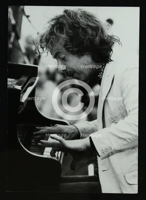 Pianist Veryan Weston playing at Bracknell, Berkshire, 1983. Creator: Denis Williams.