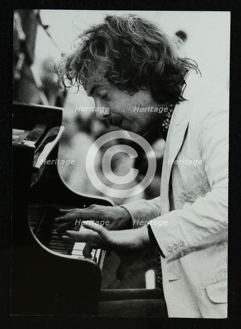 Pianist Veryan Weston playing at Bracknell, Berkshire, 1983. Creator: Denis Williams.