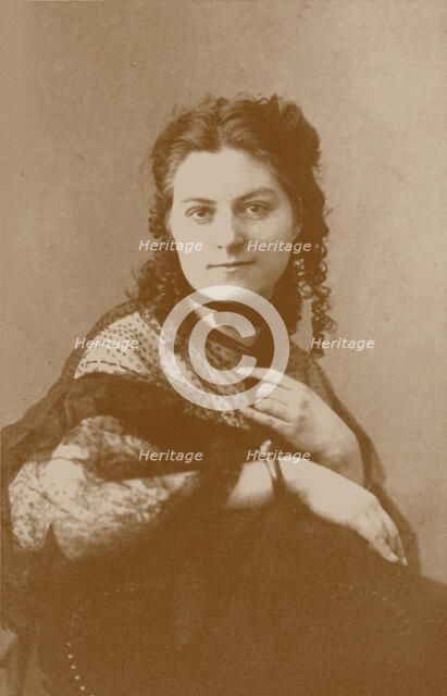 Pianist and composer Auguste Auspitz-Kolár (1844-1878), 1867. Creator: Photo studio Jägemann, Vienna  .