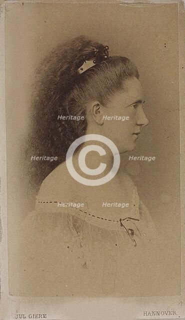 Pianist and composer Ingeborg Bronsart von Schellendorf (1840-1913). Creator: Photo studio Julius Giere, Hannover  .