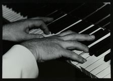 Pianist Brian Dee's hands at work, Lansdowne Studios, Holland Park, London, 1989. Creator: Denis Williams