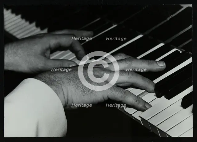 Pianist Brian Dee's hands at work, Lansdowne Studios, Holland Park, London, 1989. Creator: Denis Williams.