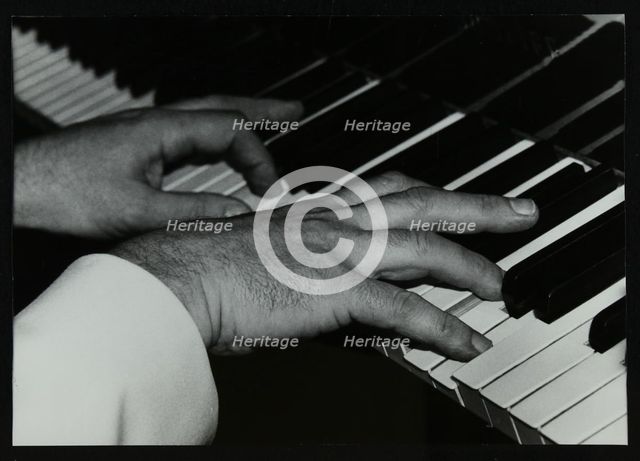 Pianist Brian Dee's hands at work, Lansdowne Studios, Holland Park, London, 1989. Creator: Denis Williams.