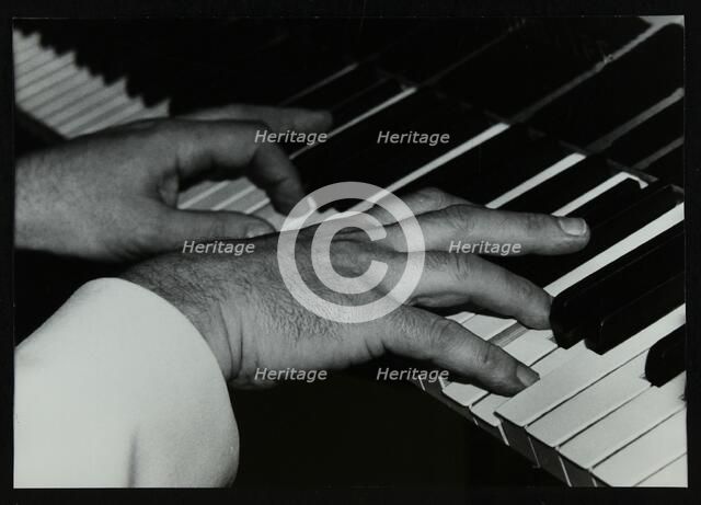 Pianist Brian Dee's hands at work, Lansdowne Studios, Holland Park, London, 1989. Artist: Denis Williams