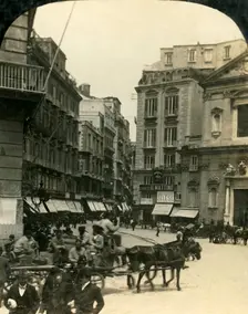 Piazza and church of San Ferdinando, Naples, Italy, c1909. Creator: George Rose