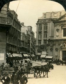 Piazza and church of San Ferdinando, Naples, Italy, c1909. Creator: George Rose