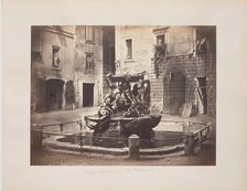 Piazza and Fountain of the Tartarughe, between 1811 and 1872. Creator: Robert MacPherson