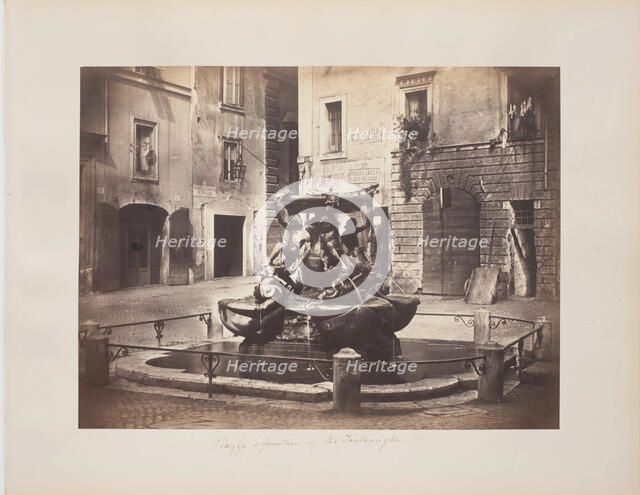 Piazza and Fountain of the Tartarughe, between 1811 and 1872. Creator: Robert MacPherson.