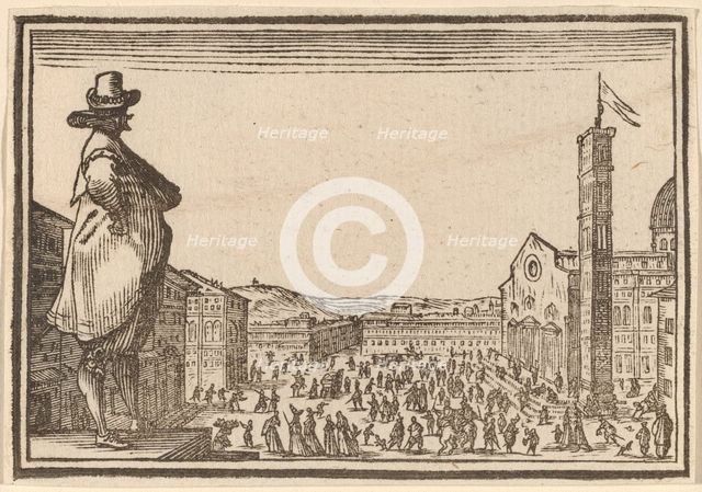 Piazza del Duomo, Florence, 1621. Creator: Edouard Eckman.