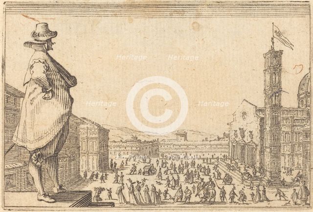 Piazza del Duomo, Florence, c. 1622. Creator: Jacques Callot.