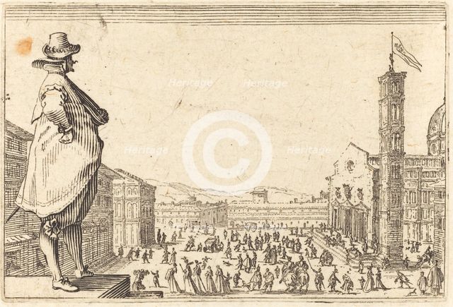 Piazza del Duomo, Florence, c. 1622. Creator: Jacques Callot.