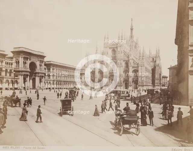 Piazza del Duomo, Milan, 19th century. Creator: Unknown.