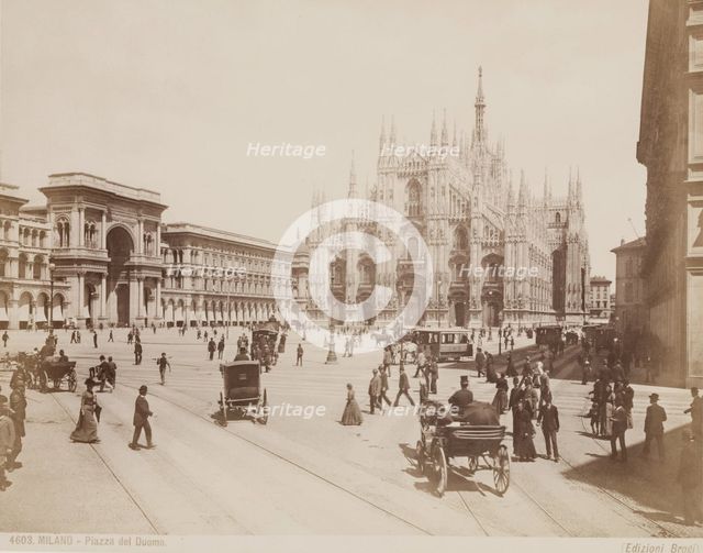 Piazza del Duomo, Milan, 19th century. Creator: Unknown.