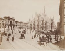 Piazza del Duomo, Milan, 19th century. Creator: Unknown