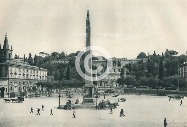 Piazza del Popolo and the Pincian Hill, Rome, Italy, 1927. Artist: Eugen Poppel.