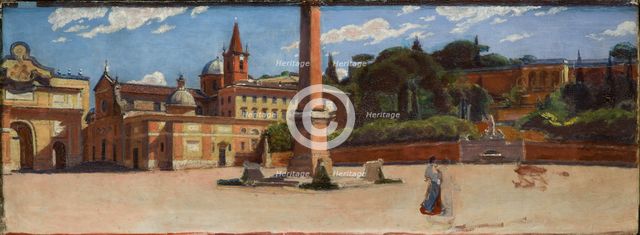 Piazza del Popolo in Rome, c1900. Creator: Aleksander Gierymski.