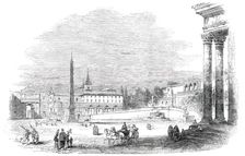 Piazza del Popolo - Rome, 1850. Creator: Unknown