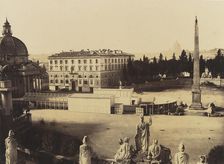 Piazza del Popolo, Rome, 1860s. Creator: Unknown