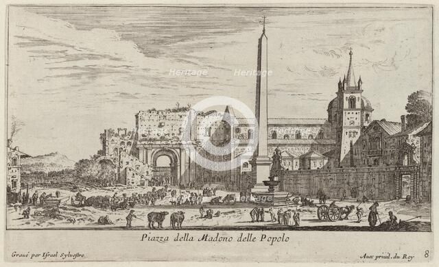 Piazza della Madono delle Popolo, 1640-1660. Creator: Israel Silvestre.